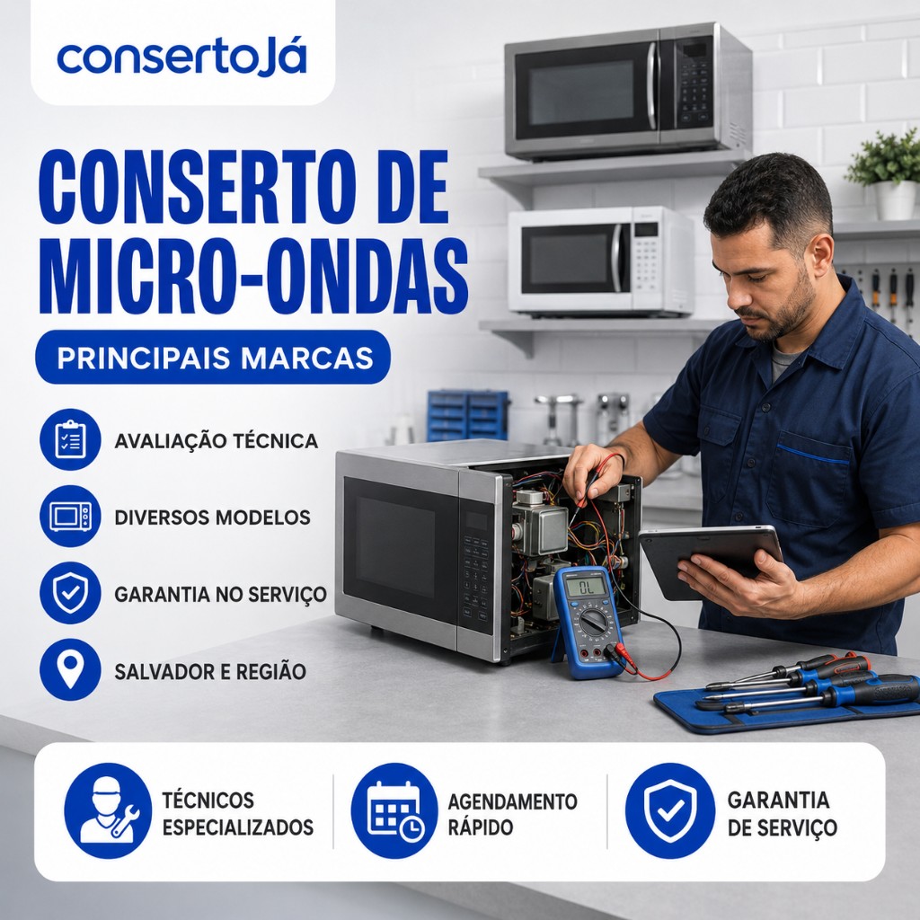 Conserto especializado quando seu micro-ondas parou de funcionar