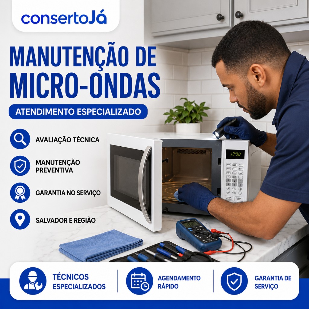 Manutenção de micro-ondas